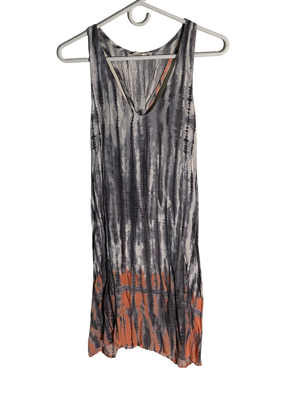 Millibon Black Gray and Orange Tie-Dye Swim Coverup